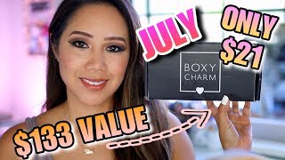 BOXYCHARM JULY 2019 | UNBOXING & TRY ON - JULY BOXYCHARM 2019