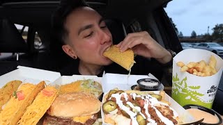 Vartinfresh ASMR cheesy beef taco Crunchwrap fried chicken burger Mukbang bites only