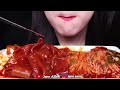 asmr extra nuclear fire enoki mushrooms glass noodles 핵불닭 중국당면 팽이버섯 먹방 eating sounds