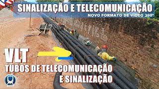 COLOCAÇÃO DOS TUBOS PARA SINALIZAÇÃO E TELECOMUNICAÇÕES DO VLT, veja