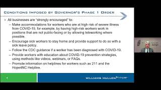 NCEDA /Williams Mullen Workplace and Employment Law Considerations Webinar