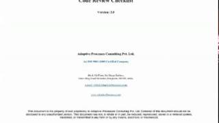 Code Review Checklist