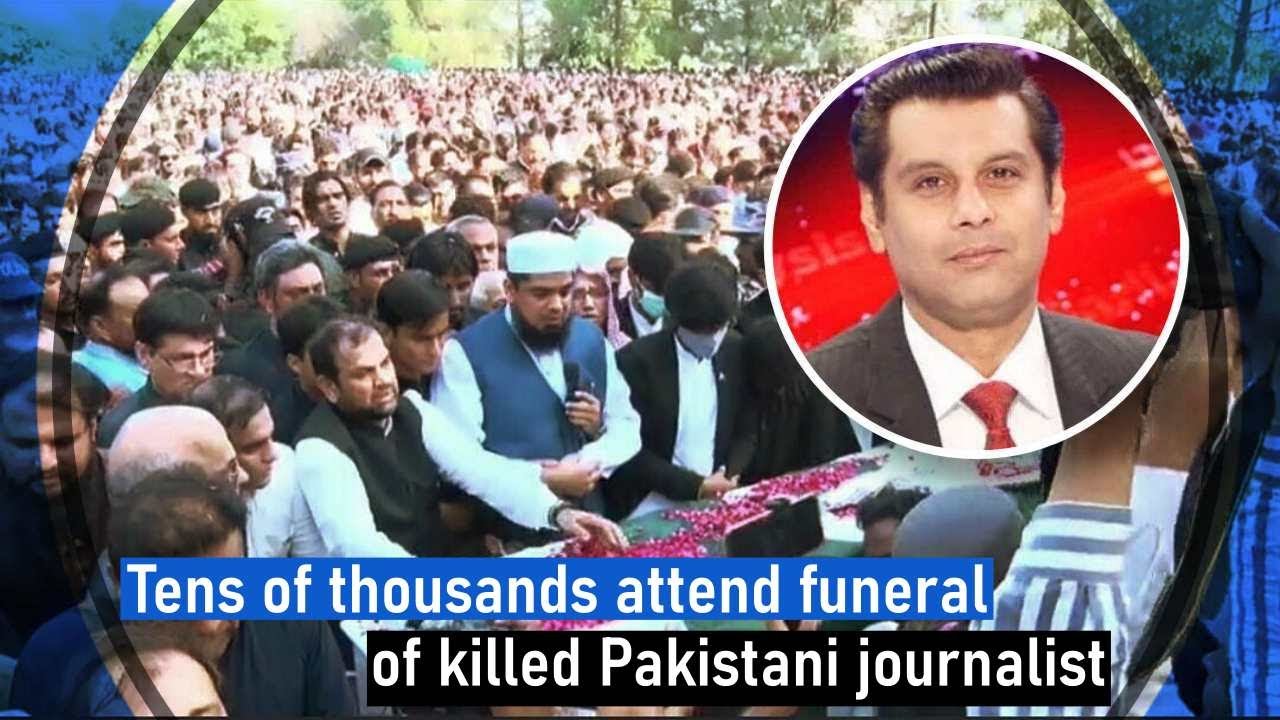 Tens Of Thousands Attend Funeral Of Killed Pakistani Journalist - YouTube