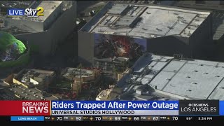 Riders trapped on Transformers ride after power outage