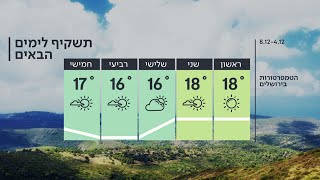 תחזית 03.12.22: מעונן חלקית ללא שינוי בטמפרטורות