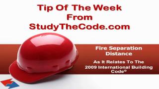 Fire Separation Distances as per the 2009 International Building Code