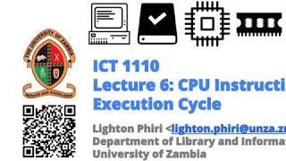 Lecture 06: CPU Instruction Execution Cycle