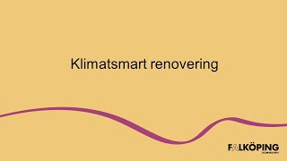 Klimatlunch - klimatsmart renovering