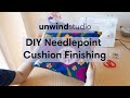 DIY Needlepoint Cushion Finishing - Unwind Studio