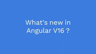 Whats new in angular v16 | Angular 16 new features | Most commonly asked Angular interview question