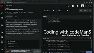Codewars 7 kyu Next Palindromic Number. Javascript