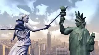 Битву Родины-матери и Статуи свободы воссоздали на видео