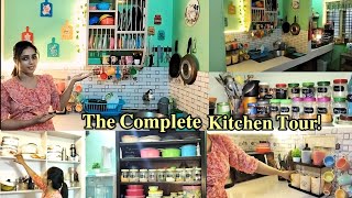 Kitchen Tour #nonmodularkitchen #countertoporganisation   വരൂ നമുക്ക് എന്റെ അടുക്കള കാണാം.. 😊