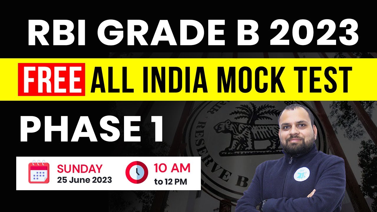 RBI Grade B Full Length Mock Test | RBI Grade B 2023 Test Series | RBI ...