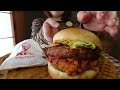 asmr｜kentucky fried chickenカリホクハッシュフィレバーガーＢＢＱソース辛口ソースを食べる　fillet burger｜eating sounds｜먹방｜咀嚼音