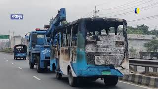 হরতালের প্রভাব পড়েনি, বিভিন্ন জায়গায় যানবাহনে অগ্নিসংযোগ | Global Television