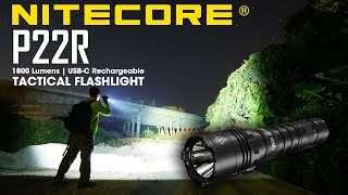 (Discontinued) NITECORE P22R 1800 Lumen USB-C Rechargeable Tactical Flashlight