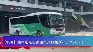 【桜町】熊本を走る高速バス発着ダイジェスト！！サンライズ号、ひのくに号、他