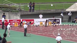 布勢スプリント2013 男子110mH第1ﾚｰｽ1組清水凌平15.97(+0.5) Ryohei Shimizu 1st