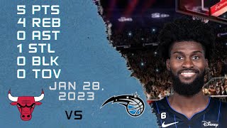 Jonathan Isaac NBA Player Highlights 28-01-2023 MAGIC vs BULLS REGULAR SEASON