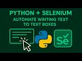 Web Scraping Next Level: Auto-Write Text with Selenium