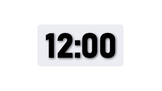 12 Minute Timer - Minimal Countdown Timer [Light Theme]