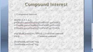 Compound Interest Calculator using Java NetBean IDE