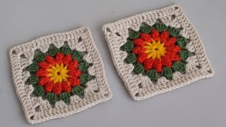 Basit Tığ işi Kare Motif Örnekleri ve Yapılışları - Sımple Crochet Granny Square for Beginners