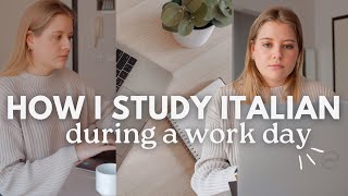 How I Study Italian During My Workday (Vlog) | Language Study Tips