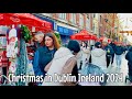 Christmas decorations in Dublin Ireland 2024|Christmas Markets in Dublin City centre 4k Walking tour