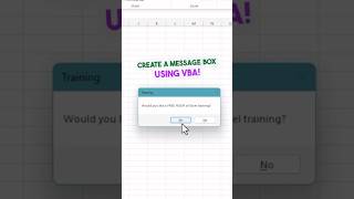 Create a message box using VBA 💬