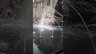 Water fountain water falls in front the met Oct 13 2024