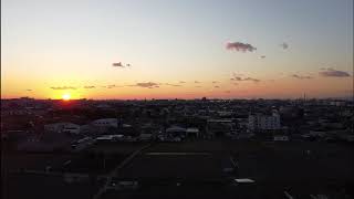 Mavic Miniで夕日撮影（Aerial Footage of the Osaka sunset)