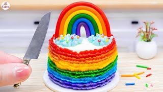 Sweet Rainbow Buttercream Cake🌈1000+ Miniature Rainbow Cake Recipe🌞Best Of Rainb