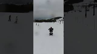 ジオン【スキージャム勝山】#gundam コスプレ滑走  #生ガンダム  #GP隊  #スノーボード snowboarding　ドム