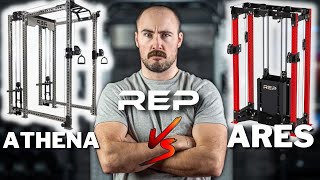 REP Ares vs REP Athena: Squat Rack Functional Trainer Showdown!