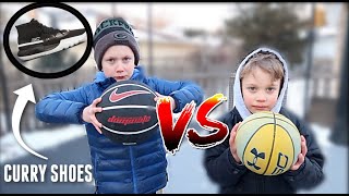 BASKETBALL TRICK SHOT CHALLENGE *Winner gets Steph Curry Basketball Shoes* | Match Up