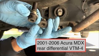 2001-2006 Acura MDX rear differential VTM-4 fluid change tutorial DIY Instructions