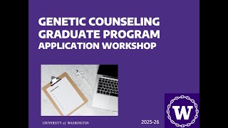 UW GCGP 2025 Application Workshop
