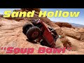 Sand Hollow Soup Bowl! Extreme obstacle, Toyota Landcruiser FJ-45 making near-perfect pass through!