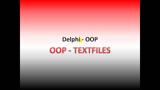 OOP TextFiles 1