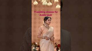 9 Wedding looks for Arathi podi 🥰🥰🥻#wedding #arathipodi #robinradhakrishnan #shorts #trending