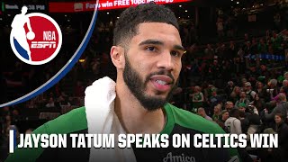 Jayson Tatum speaks on Celtics' PHYSICALITY in their win vs. Magic 😤 | NBA on ESPN