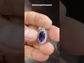 handmade white gold tanzanite diamonds pendant