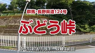 ぶどう峠(群馬・長野県道124号) 峠道区間約18Km部分（収録日：2022年８月３１日　４K　約30分）