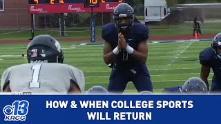 How & When college sports will return