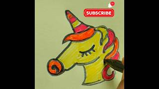 Unicorn head  drawing /easy art