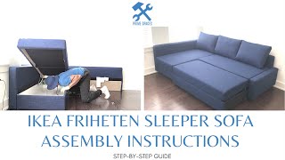 IKEA Frihenten Sleeper Sofa Assembly Instructions (Full Step by Step Assembly Instruction Guide)