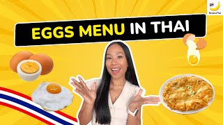 Eggs menu in Thai