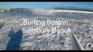 Surfing Boston || Caught Inside \u0026 Cleaned Up in Salisbury, MA POV || January 2021